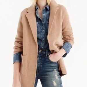 J. Crew Sophie Tan Open Front Sweater Blazer